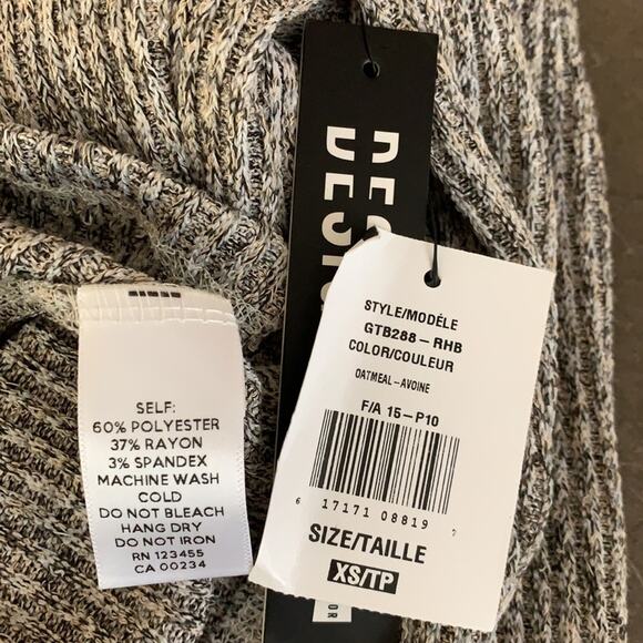 Design Lab Oatmeal Cowl Neck Sweater NWT Size XS - Picture 6 of 6